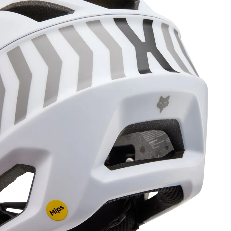 Fox Proframe Full Face Youth MTB Helmet Race Energy OS White-6